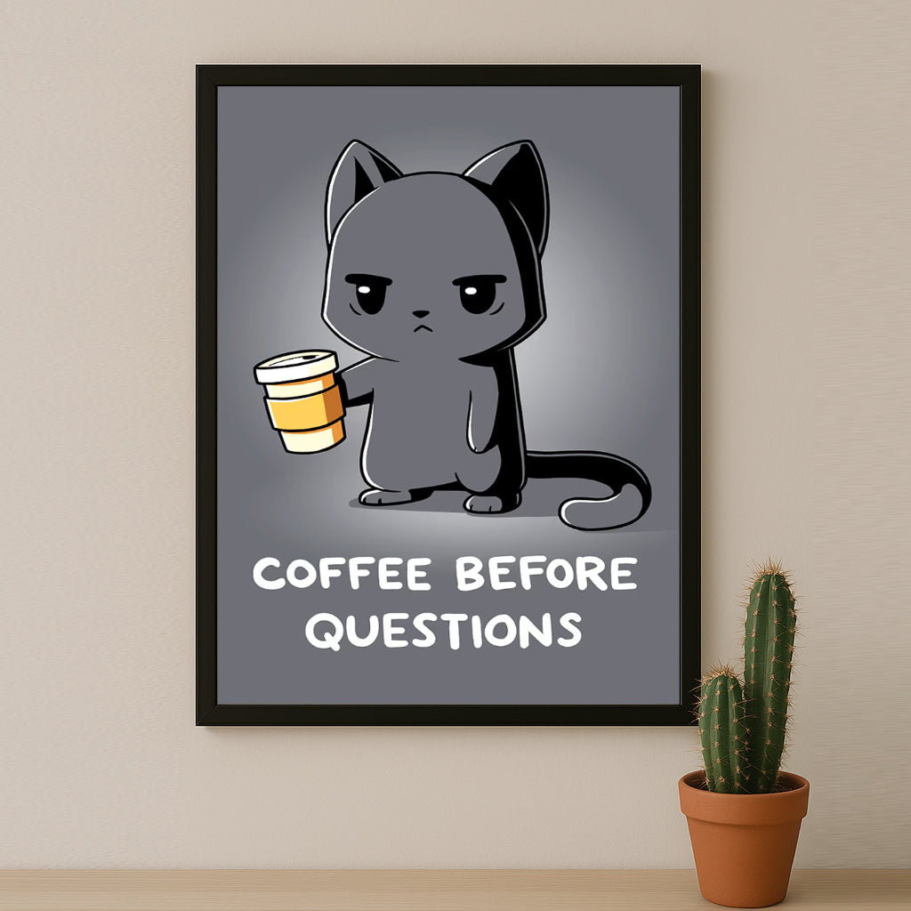 Cadre photo Coffee Lover - Coffee before questions