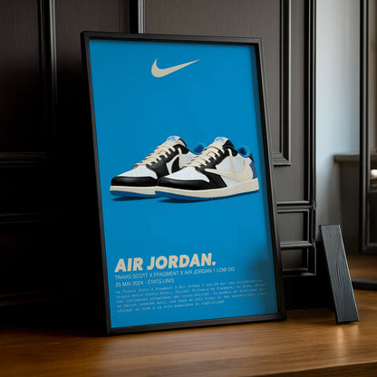Cadre photo Travis Scott x Air Jordan 1 Low OG x Fragment