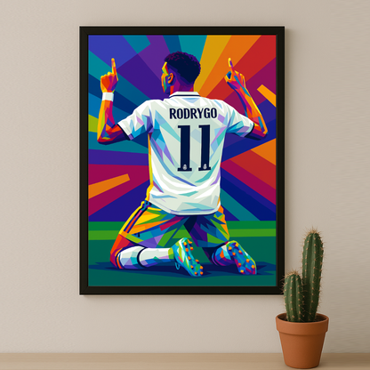 Cadre Photo Rodrygo Real Madrid – Affiche HD Encadrée Papier Premium