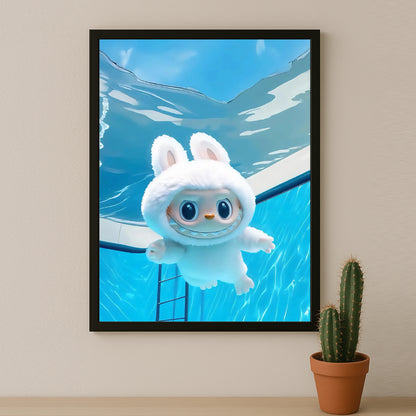 Poster Labubu - Nage