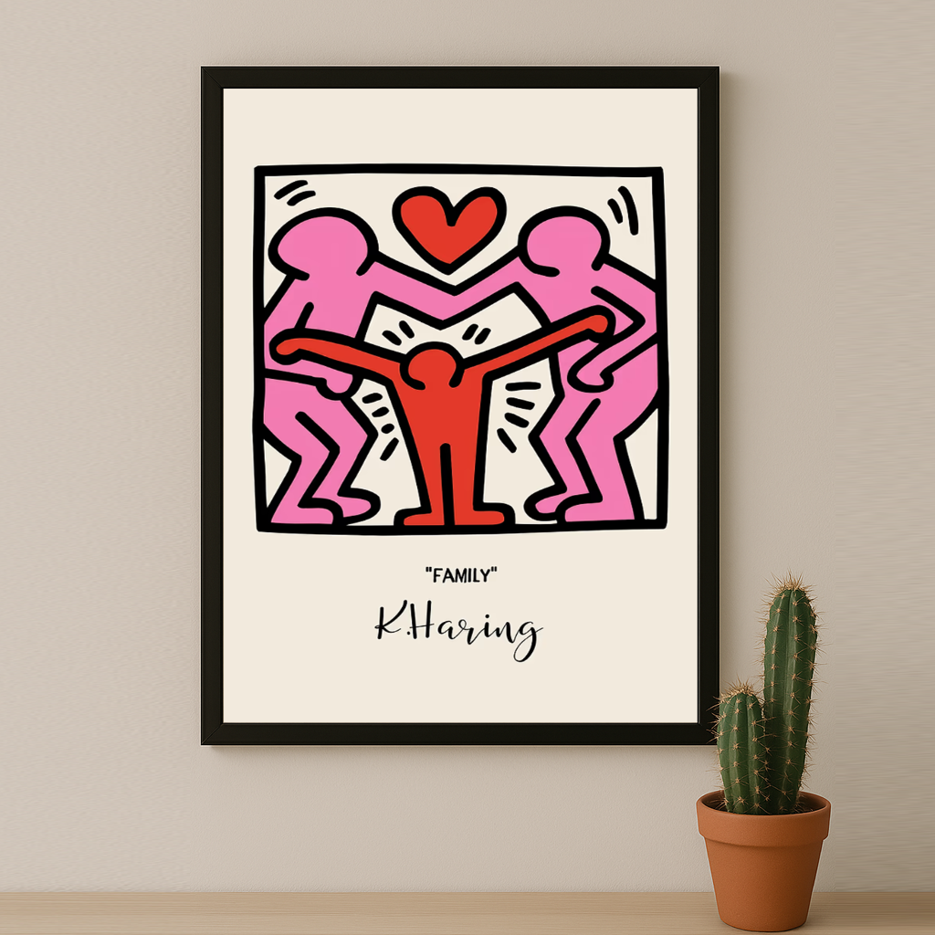 Cadre photo Keith Haring "Family"