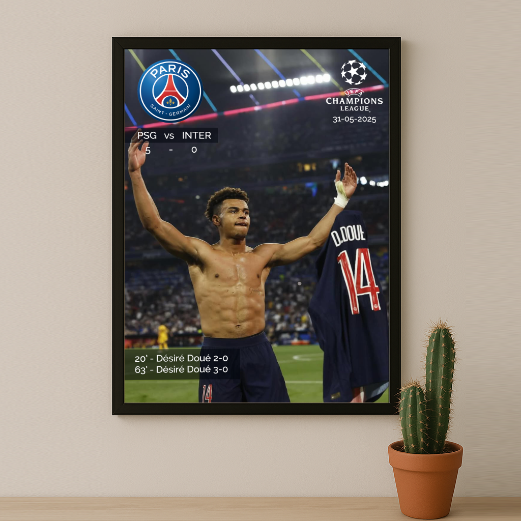 Poster Paris Saint-Germain Désiré Doué