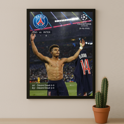 Poster Paris Saint-Germain Désiré Doué