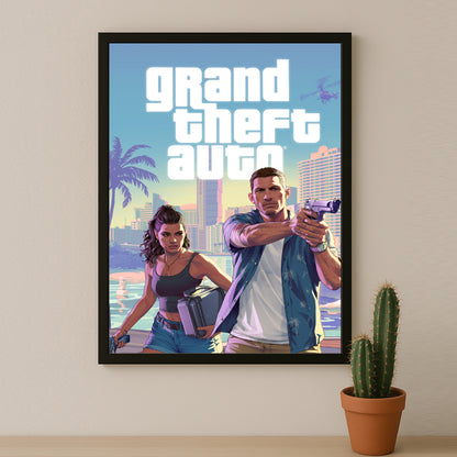Poster Grand Theft Auto VI - Jason et Lucia