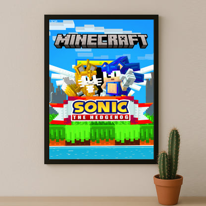 Cadre photo Minecraft - Sonic