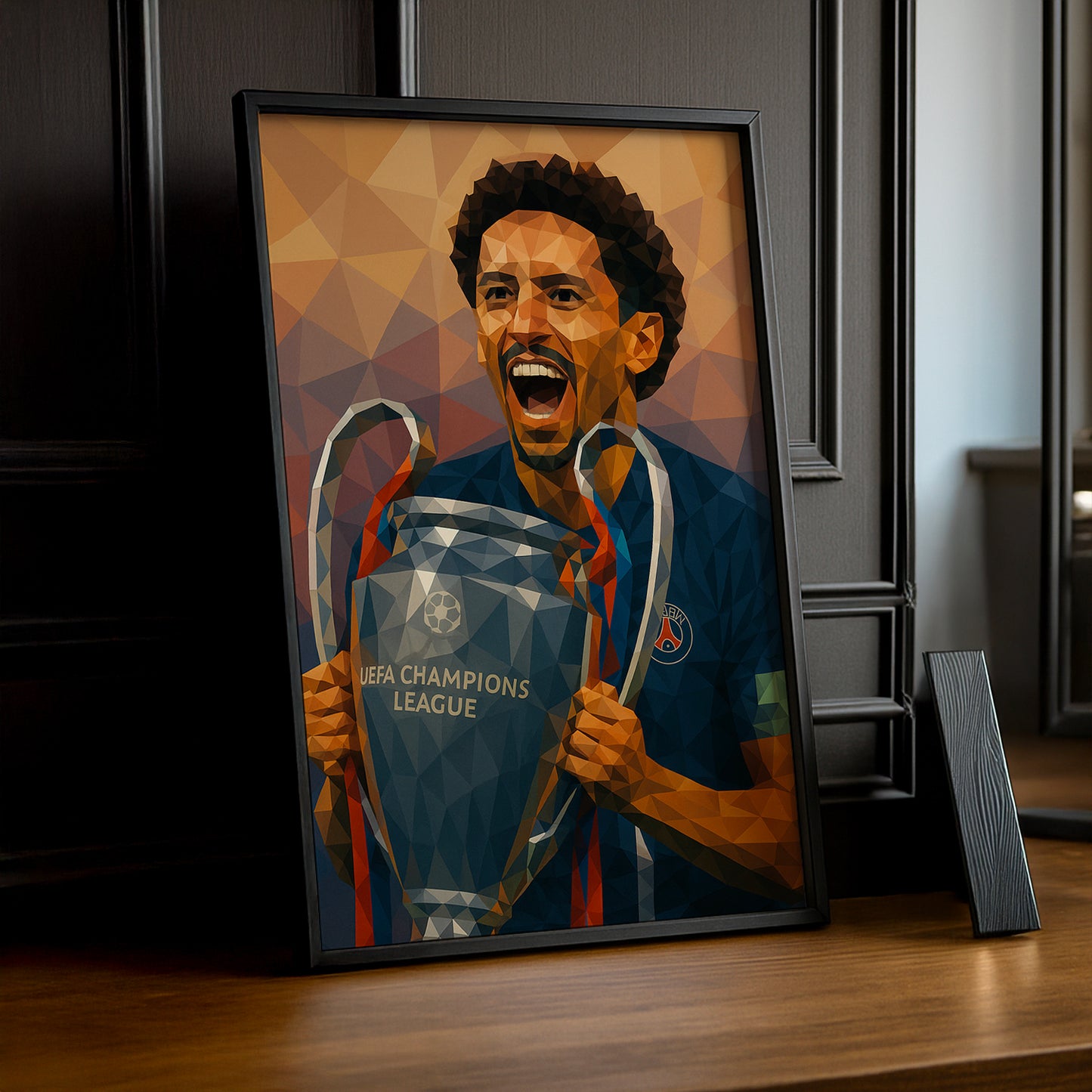 Cadre photo PSG illustration Marquinhos LDC