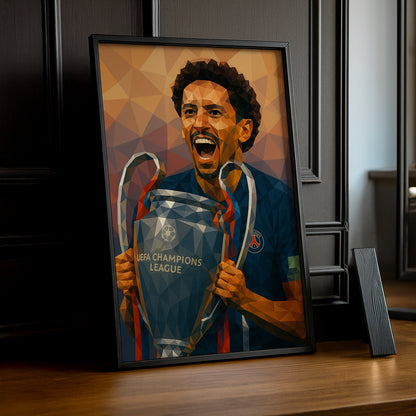 Cadre photo PSG illustration Marquinhos LDC