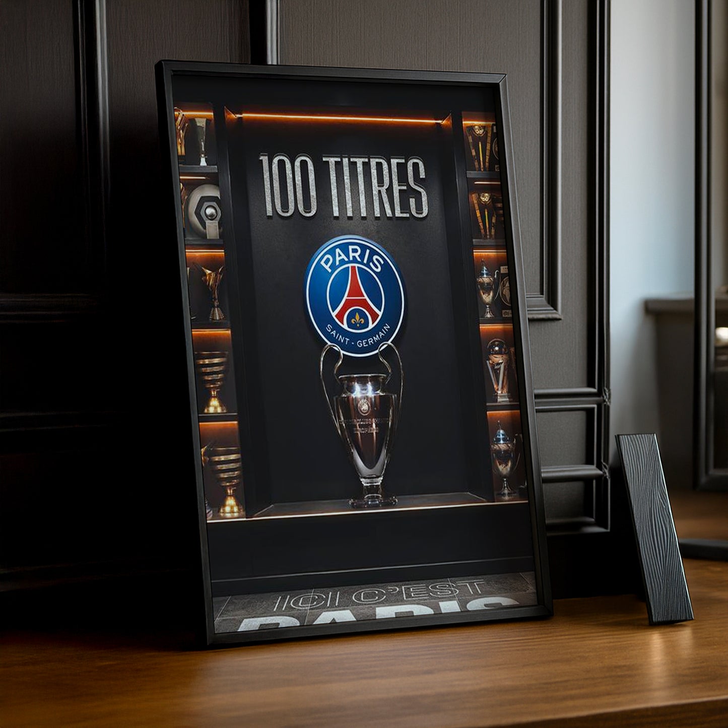 Cadre photo 100 Titres Paris Saint-Germain Ligue des champions