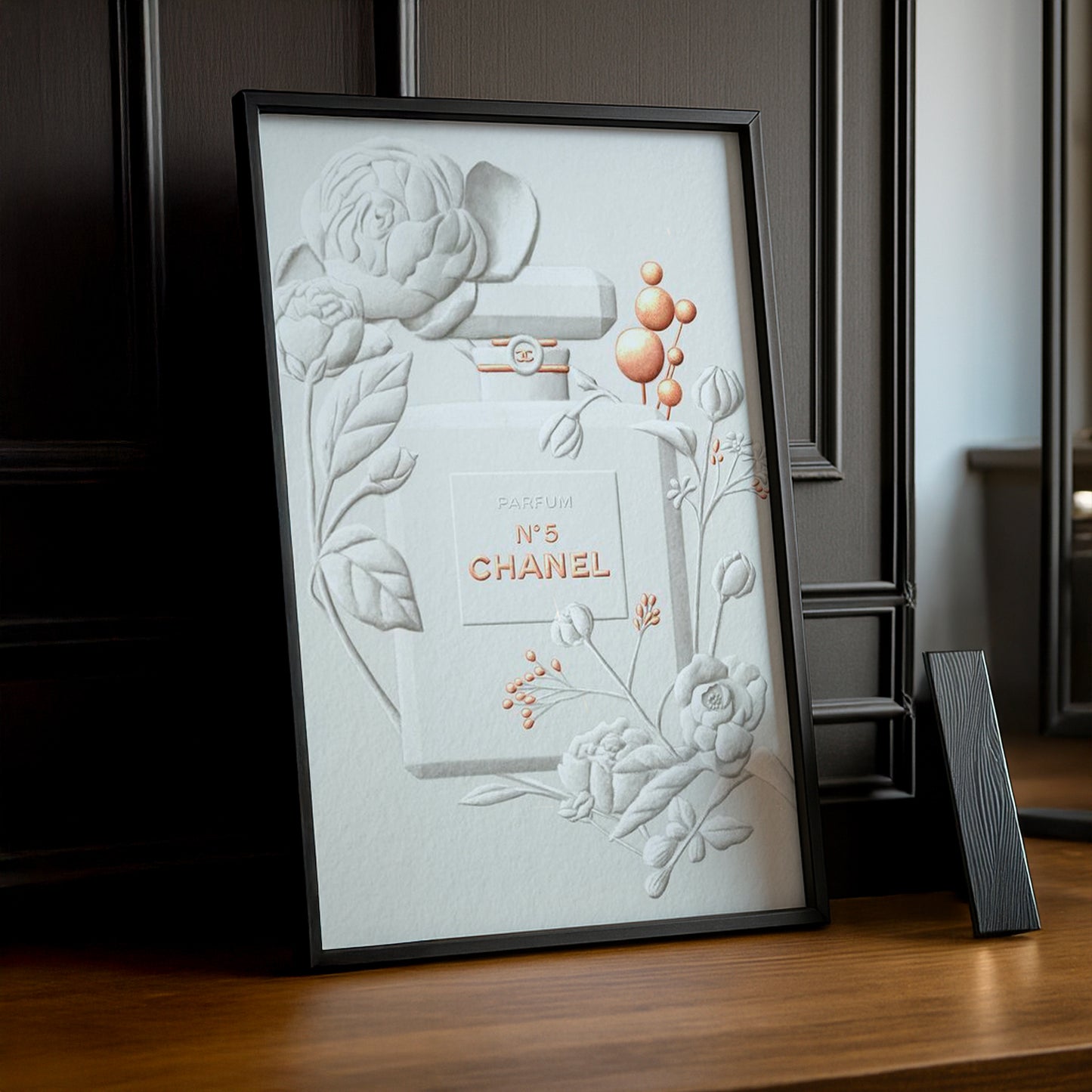 Cadre photo Chanel - N°5 Full White x Gold