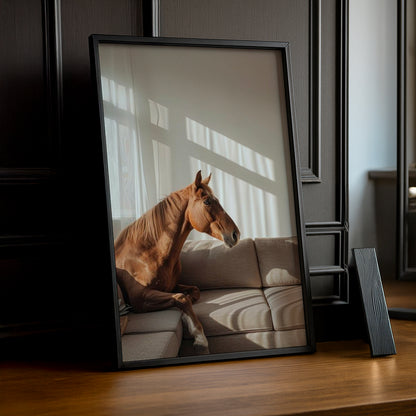 Cadre photo Équitation - Cheval canapé