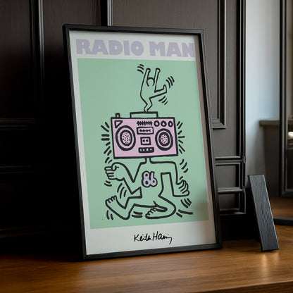 Cadre Photo Keith Haring - Radio Man