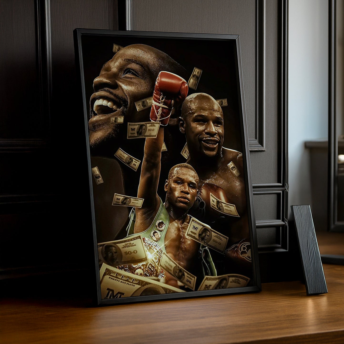 Cadre Photo Boxe - Floyd Mayweather Dollars