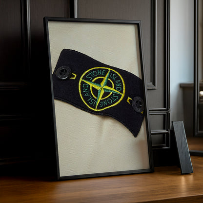 Cadre photo Stone Island badge beige