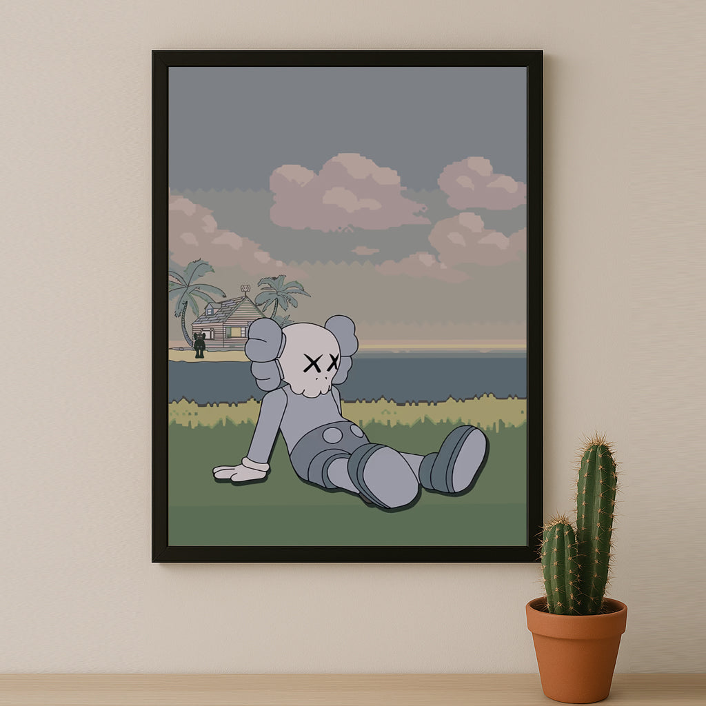 Cadre photo Kaws - Savane