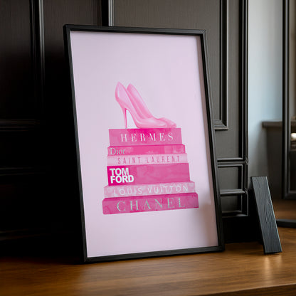 Cadre photo Talons sur les livres