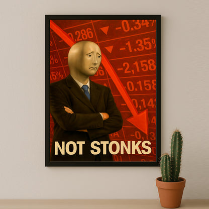 Cadre photo Motivation - Not Stonks meme