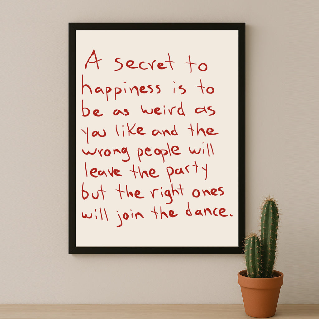 Cadre photo Citation - A secret to hapiness