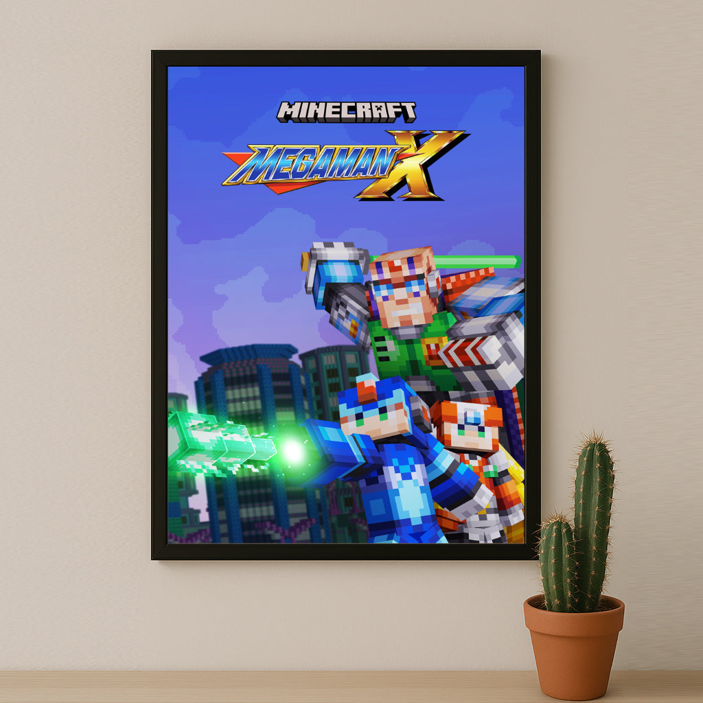 Cadre photo Minecraft - Megaman