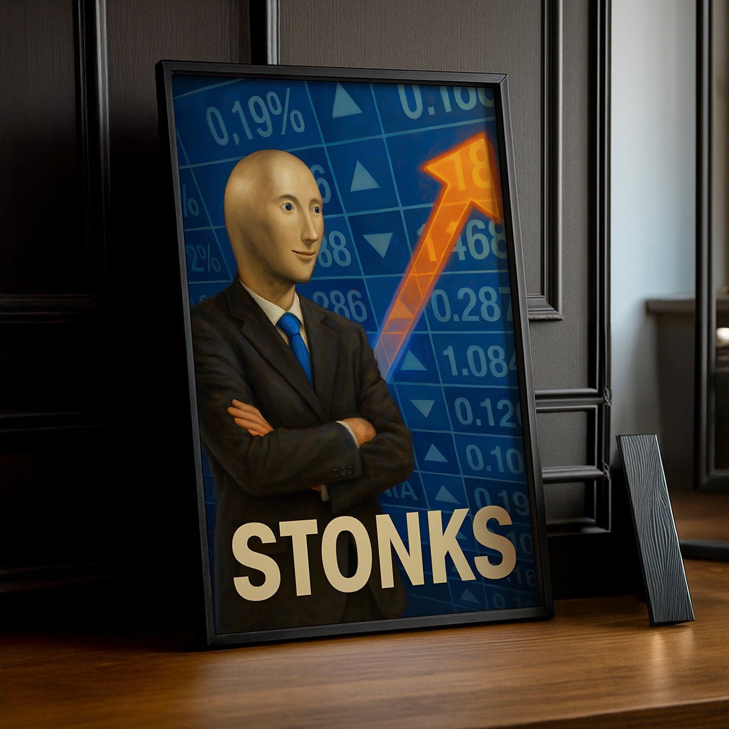 Cadre photo Motivation - Stonks meme