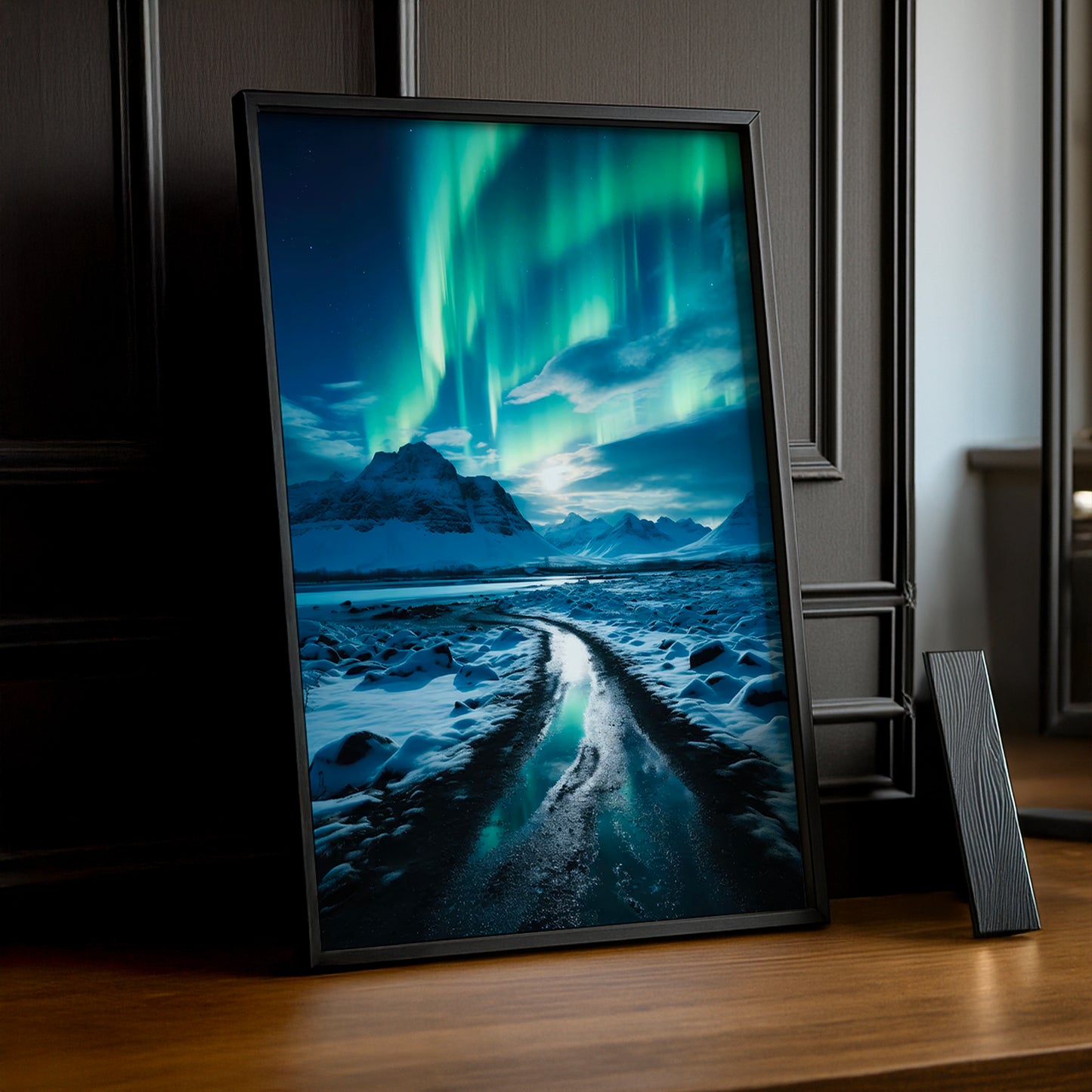 Poster Photo Naturel - Aurore Boréale Vert