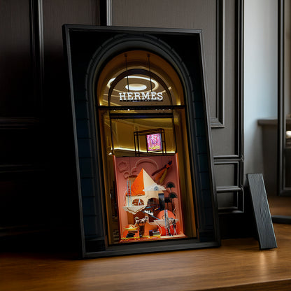 Cadre photo Hermès - Vitrine rouge