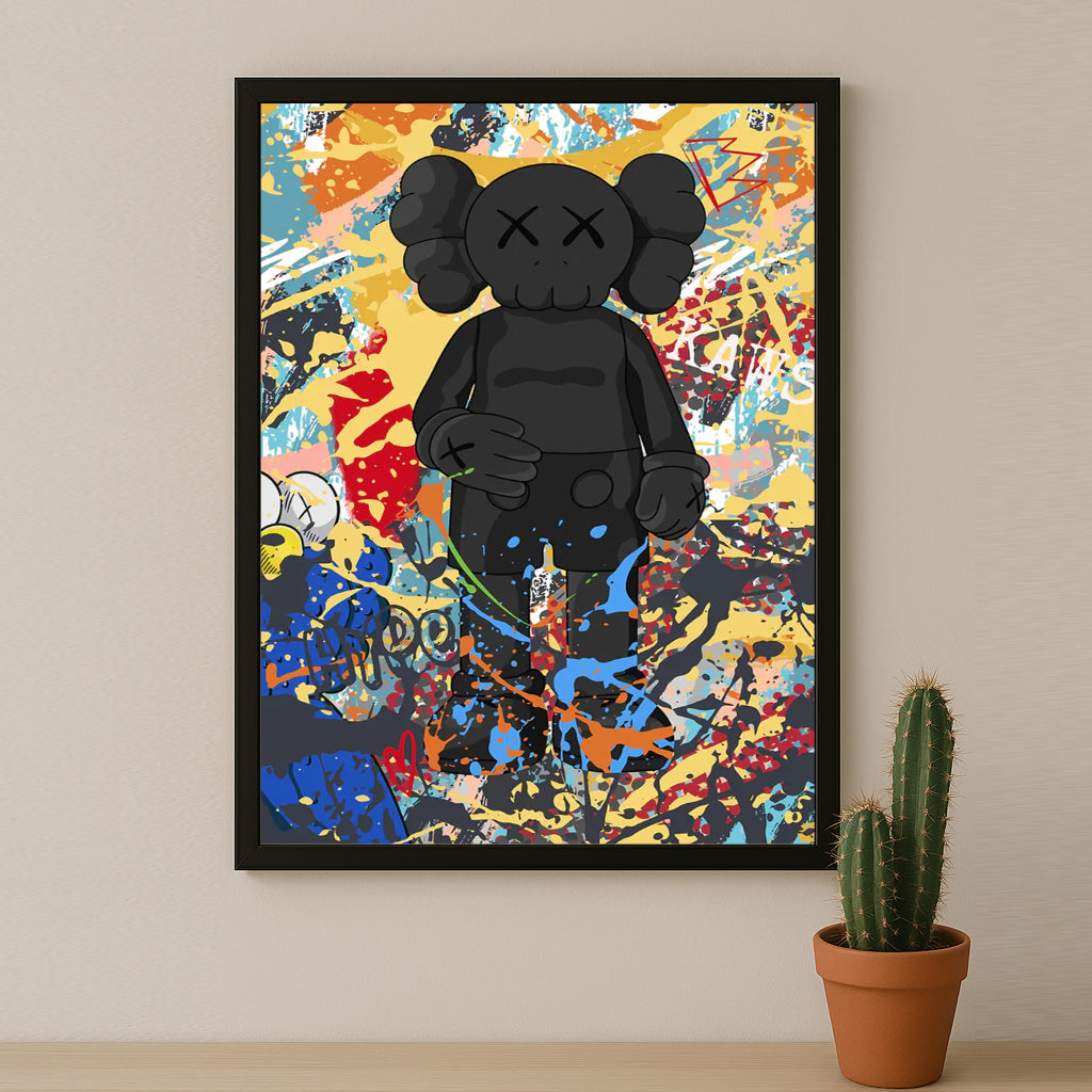 Cadre photo Kaws - Graffiti