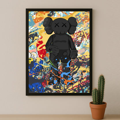 Cadre photo Kaws - Graffiti