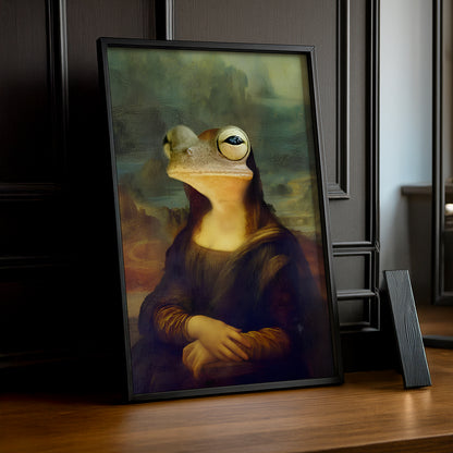 Cadre photo Mona Lisa La Joconde Grenouille