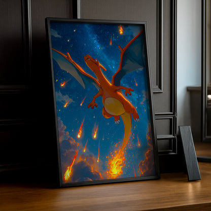 Cadre Photo Pokémon - Dracofeu Flying