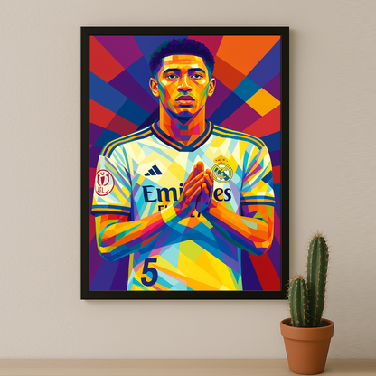 Cadre Photo Jude Bellingham Real Madrid – Affiche HD Encadrée Papier Premium