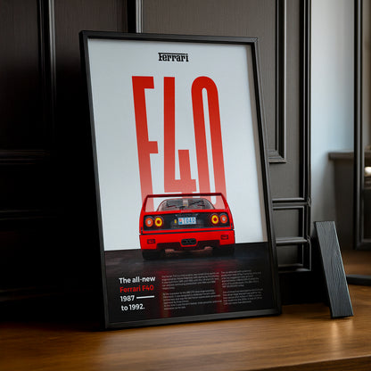 Poster Voitures - Ferrari F40