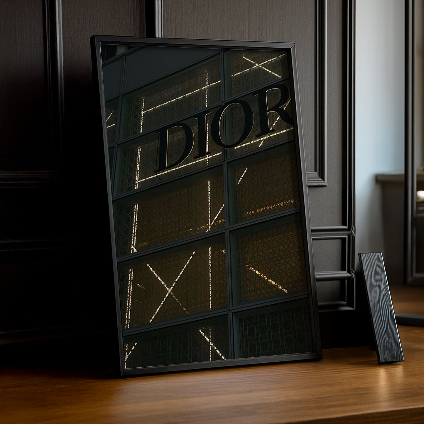 Cadre photo Dior logo by night