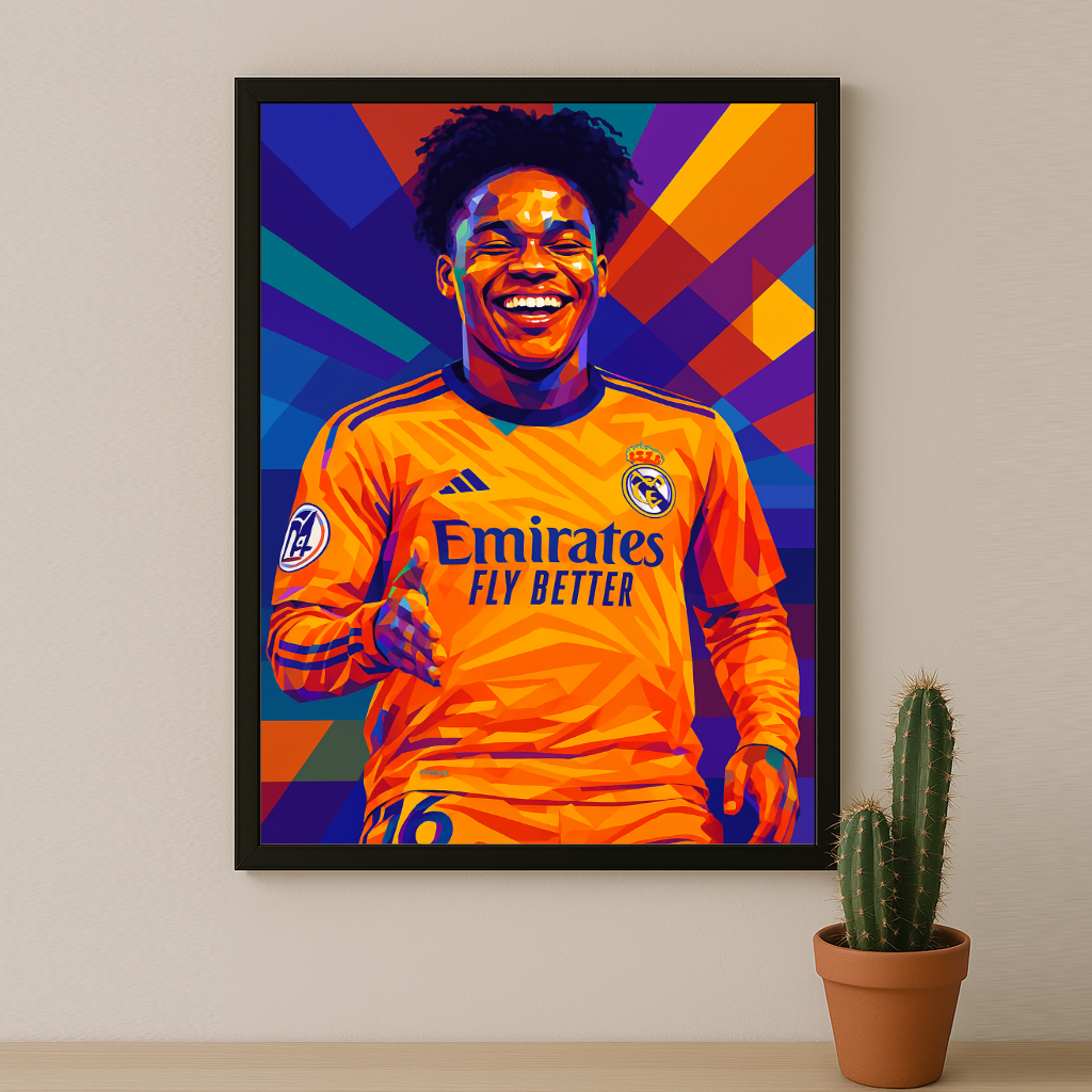 Cadre Photo Endrick Real Madrid – Affiche HD Encadrée Papier Premium
