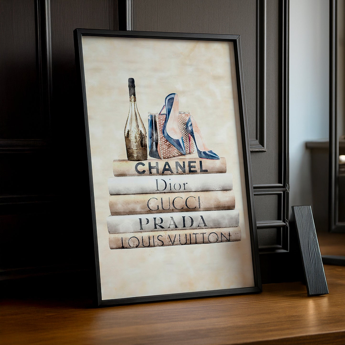 Cadre photo Mode - Livres Champagne