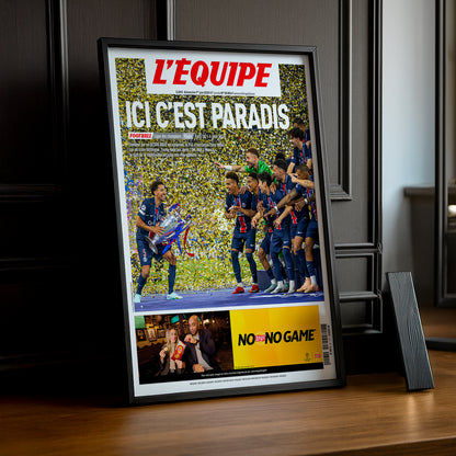 Cadre photo L'Equipe Ici c'est Paradis Paris Saint-Germain