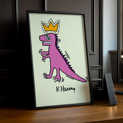 Cadre Photo Keith Haring - Dinosaure