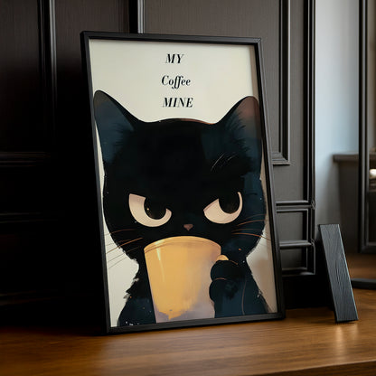 Cadre Photo Chat - Café