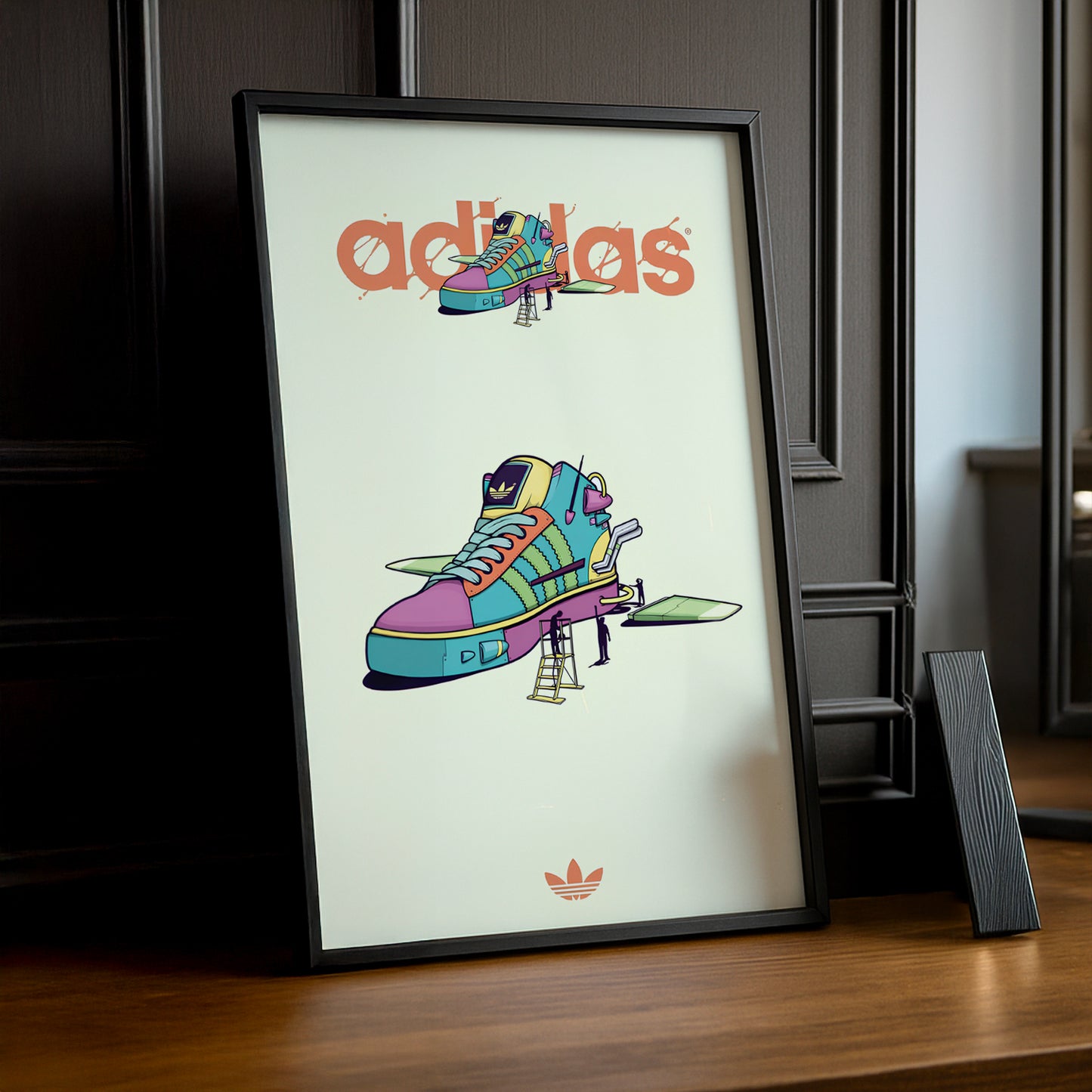 Cadre photo Adidas - Illustration Sneakers