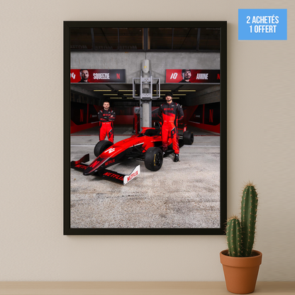 Poster encadrée GP Explorer - Écurie Netflix Squeezie x AmineMaTue