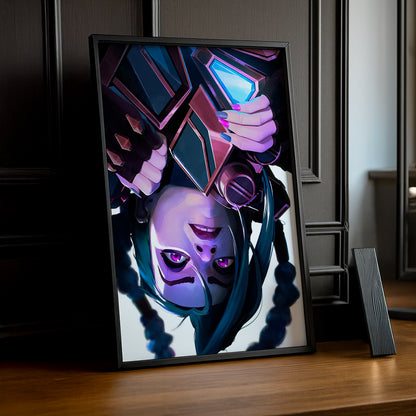 Cadre photo Jinx à l'envers Arcane