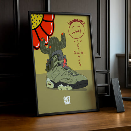 Cadre photo Air Jordan 4 Cactus Jack Got'Em