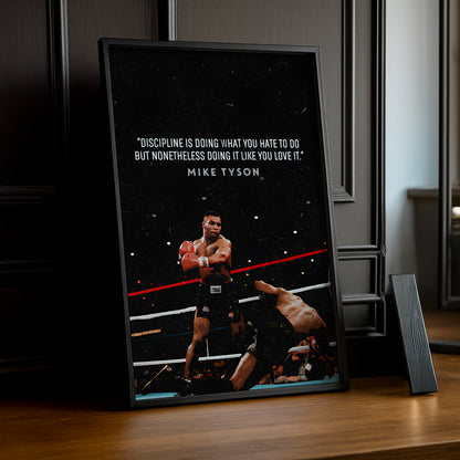 Cadre Photo Boxe - Mike Tyson Discipline