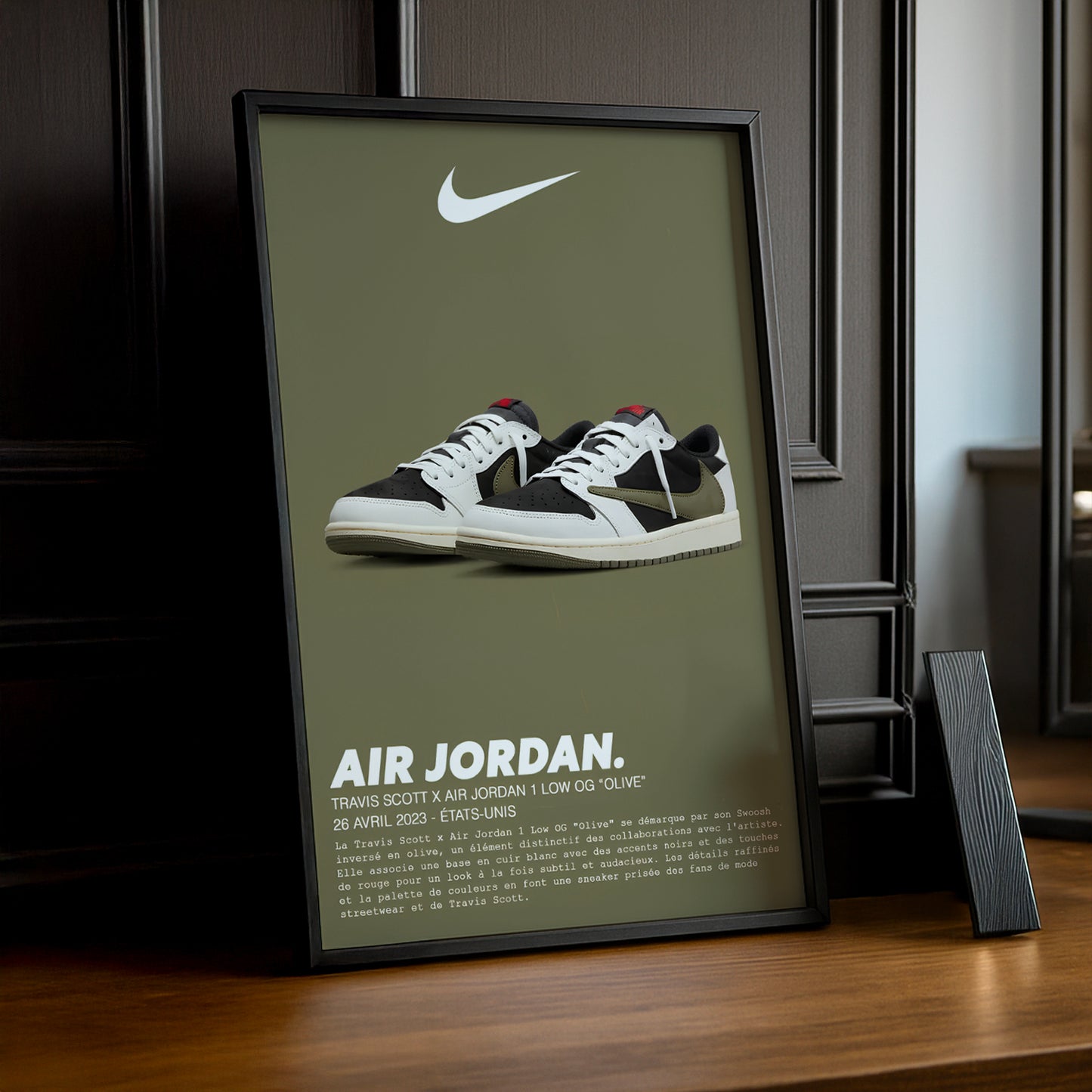 Cadre photo Travis Scott x Air Jordan 1 Low OG Olive