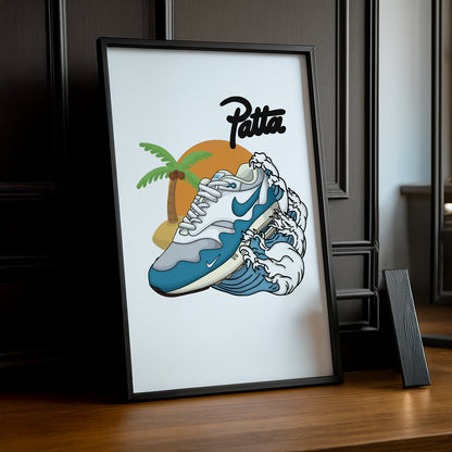 Poster Nike Patta bleu