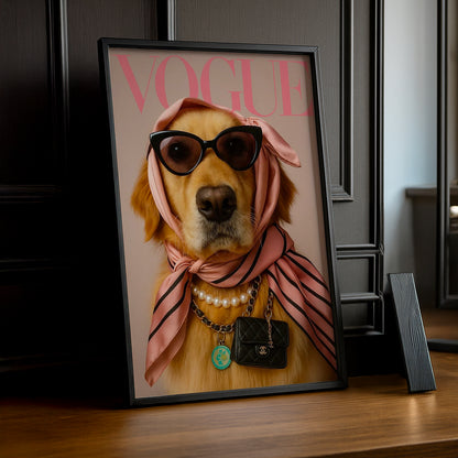 Cadre photo Vogue - Chien Aesthetic