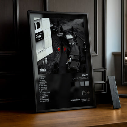 Cadre photo Album Musicaux - La vie continue de Maes