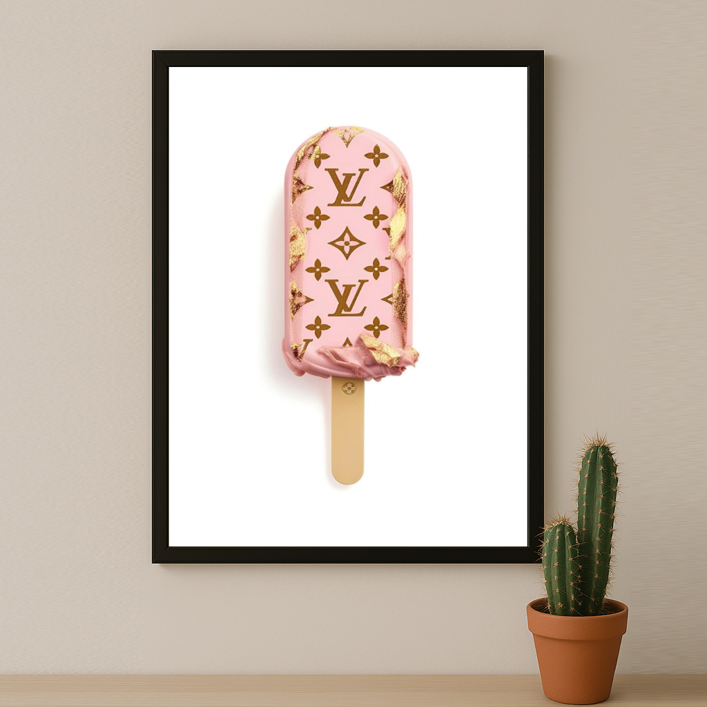Cadre photo Louis Vuitton Glace dorée