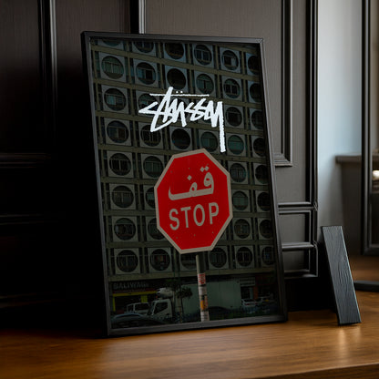 Cadre photo Stüssy - Panneau Stop