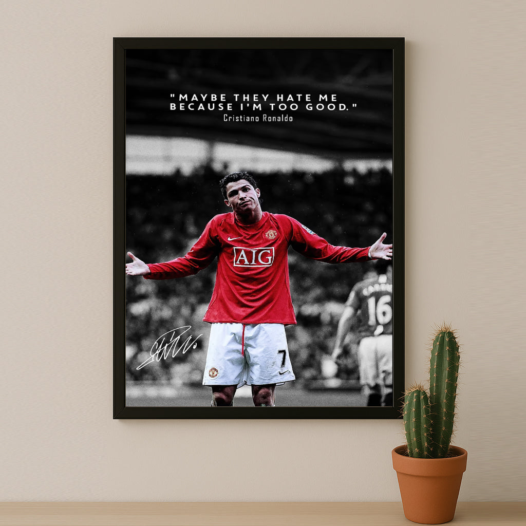 Cadre photo Motivation - Cristiano Ronaldo Citation