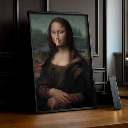 Cadre photo Mona Lisa La Joconde pince à linge